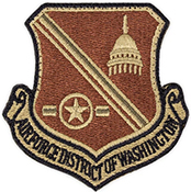 Air Force District of Washington Spice Brown OCP Scorpion Shoulder Patch With Velcro